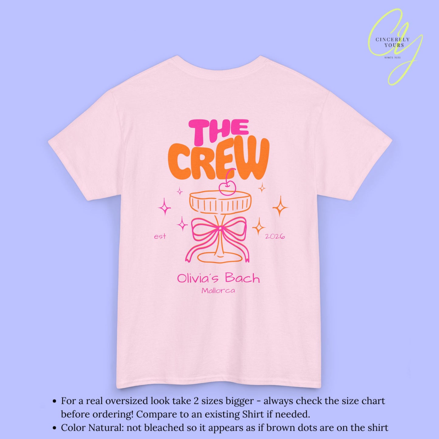 Coquette Bachelorette Party Tee — The Bride Crew cherry bow Champagne (Customizable)