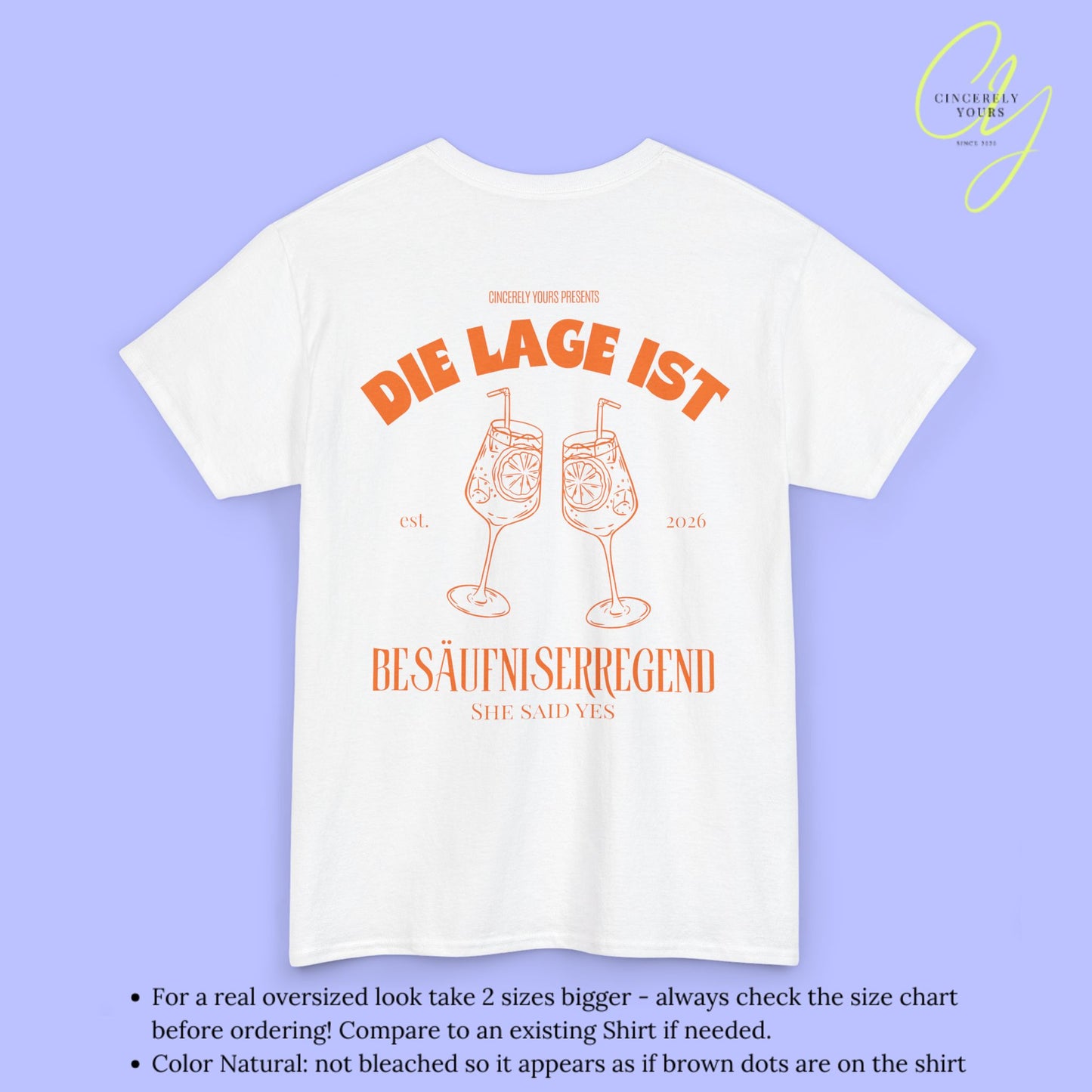 Die Lage ist besäufniserregend Shirt Spritz - Party Shirt JGA Spritz Cocktail (Customizable)