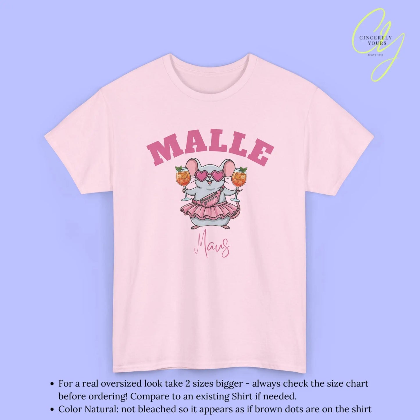 Malle Party Shirt — Malle Party Maus Spritz Bauchtasche Cincerely Yours