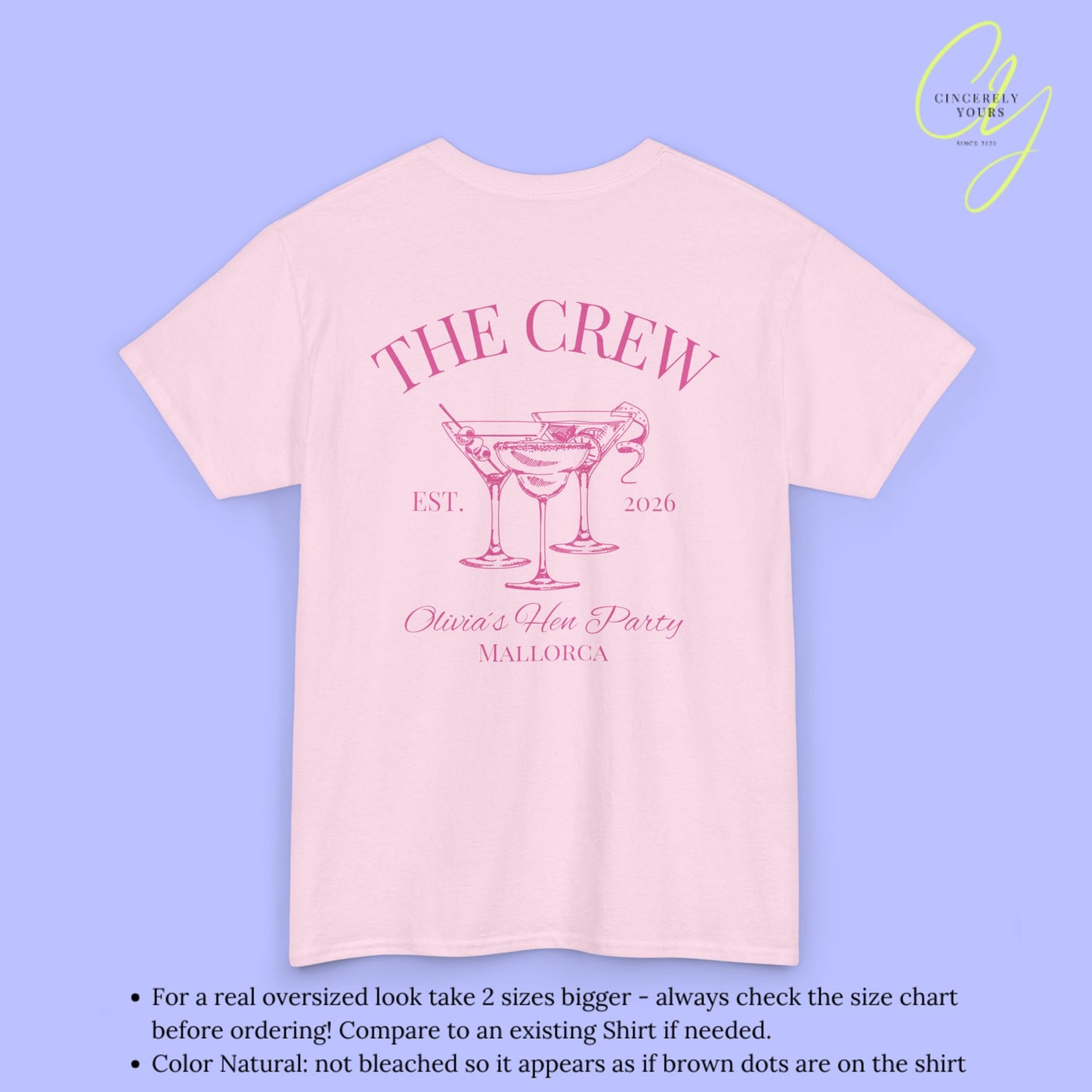 Old Money Bachelorette Shirt — Cocktail Hen Party Crew Shirt JGA Backprint only (Customizable)