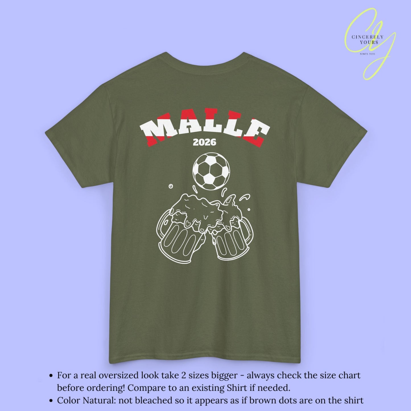 Malle Fussball Shirt — Österreich Flagge Bierkrug (Personalisierbar) - Cincerely Yours