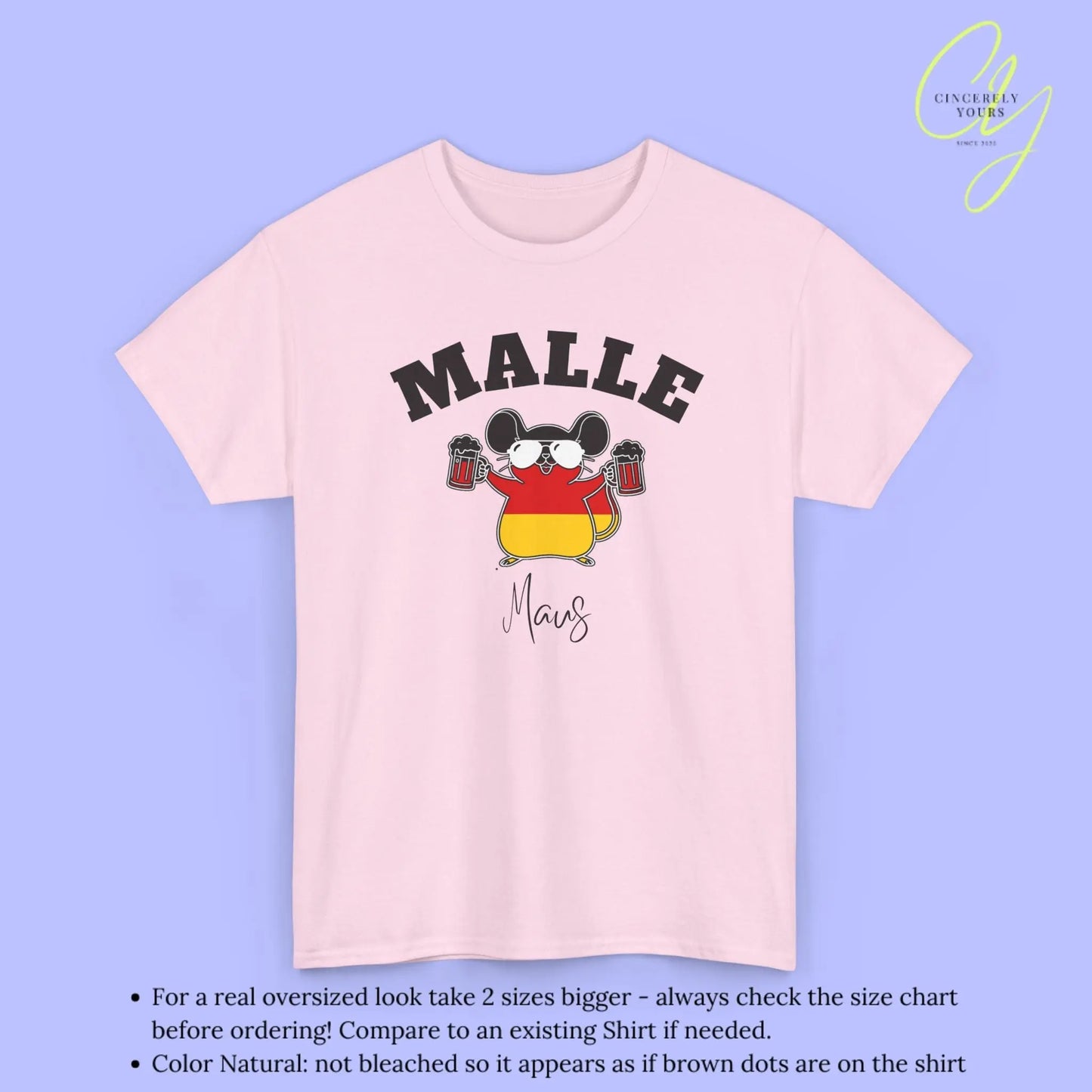 Malle WM Deutschland Shirt — Malle Party Maus Bierkrug - Cincerely Yours