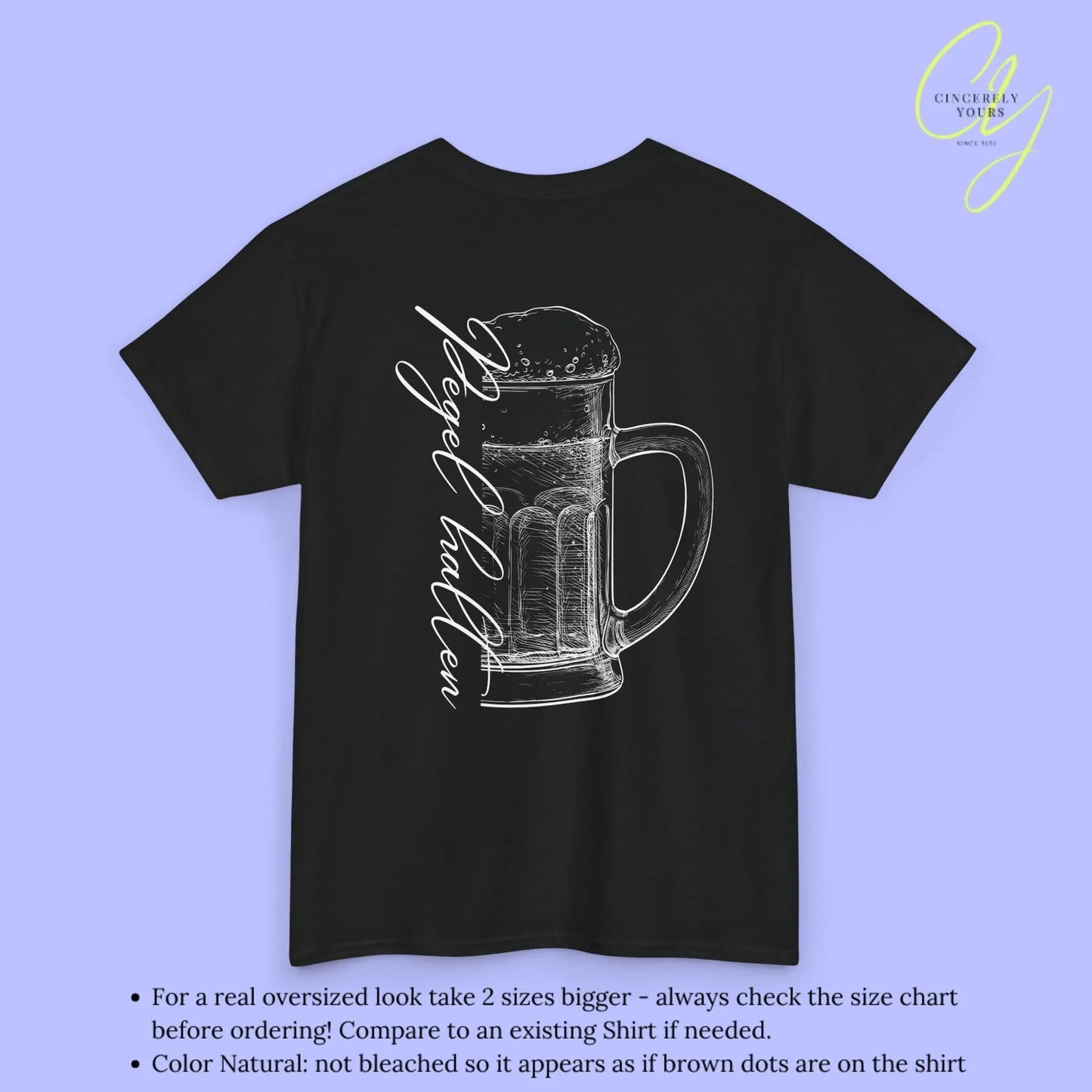 Party Shirt Bierkrug — Pegel halten (Customizable) - Cincerely Yours