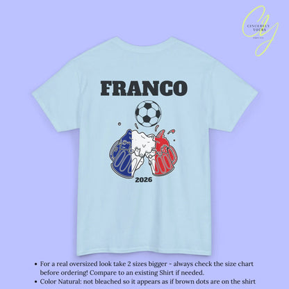 Personaliserter Name Fussball Shirt — Frankreich Flagge Bierkrug (Personalisierbar) Cincerely Yours
