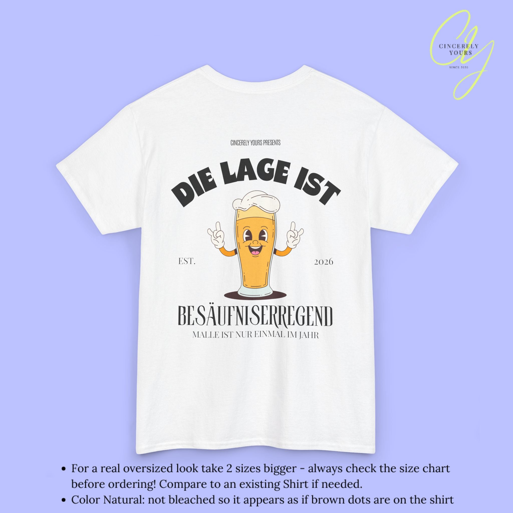 The situation is intoxicating Malle shirt - Beer stein mascot (Customizable)