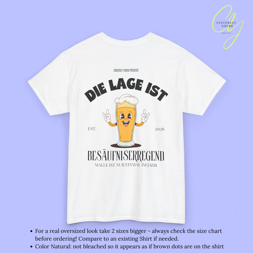 The situation is intoxicating Malle shirt - Beer stein mascot (Customizable)