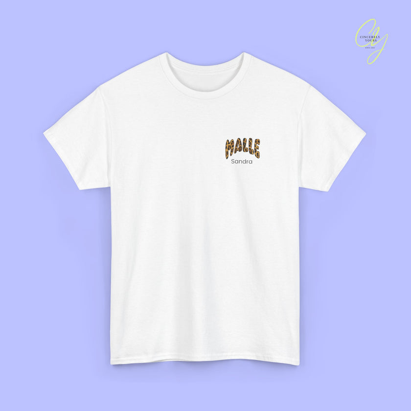 Mallemaus Shirt  —  Malle Maus T-Shirt Leopard backprint(Customizable)