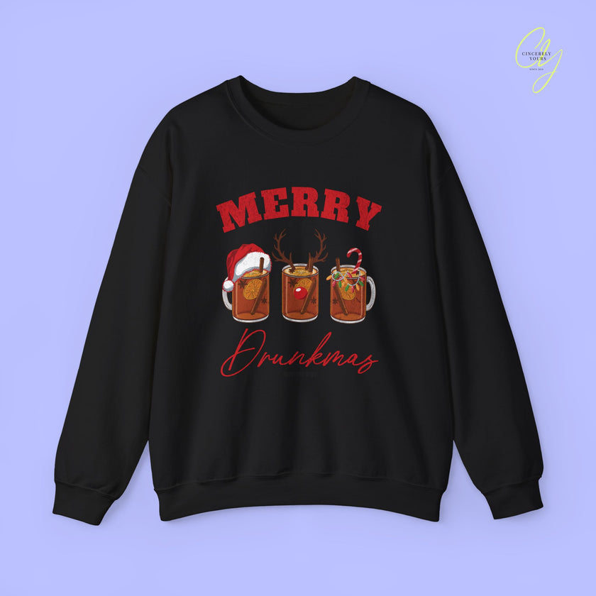 Christmas Sweatshirt | Merry Drunkmas Mulled Wine