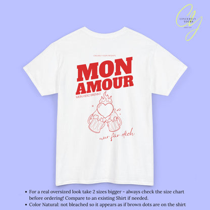 Malle Shirt Mon Amour— Mein Herz brennt nur für dich Bierkrüge (Customizable)