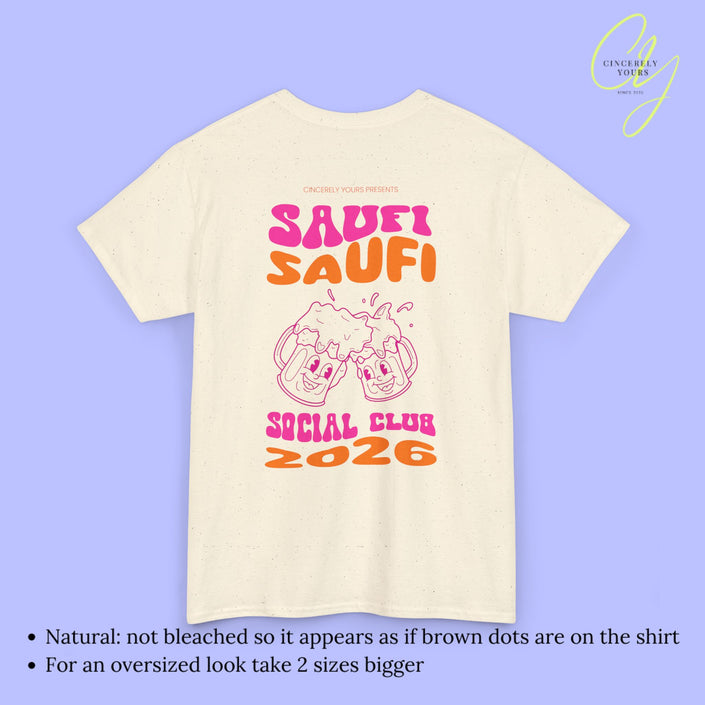 Saufi Saufi Social Club Bierkrug - Malle Shirt Backprint