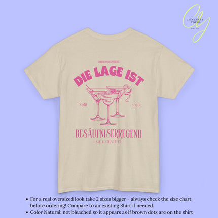 Old Money Bachelorette Shirt  — Die Lage ist besäufniserregend pink cocktail Hen Party(Customizable)