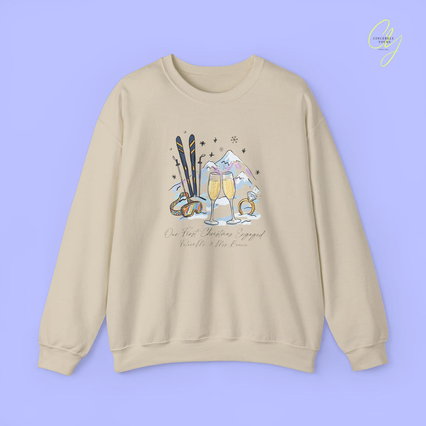 Bride Sweatshirt | Our First Christmas Engaged