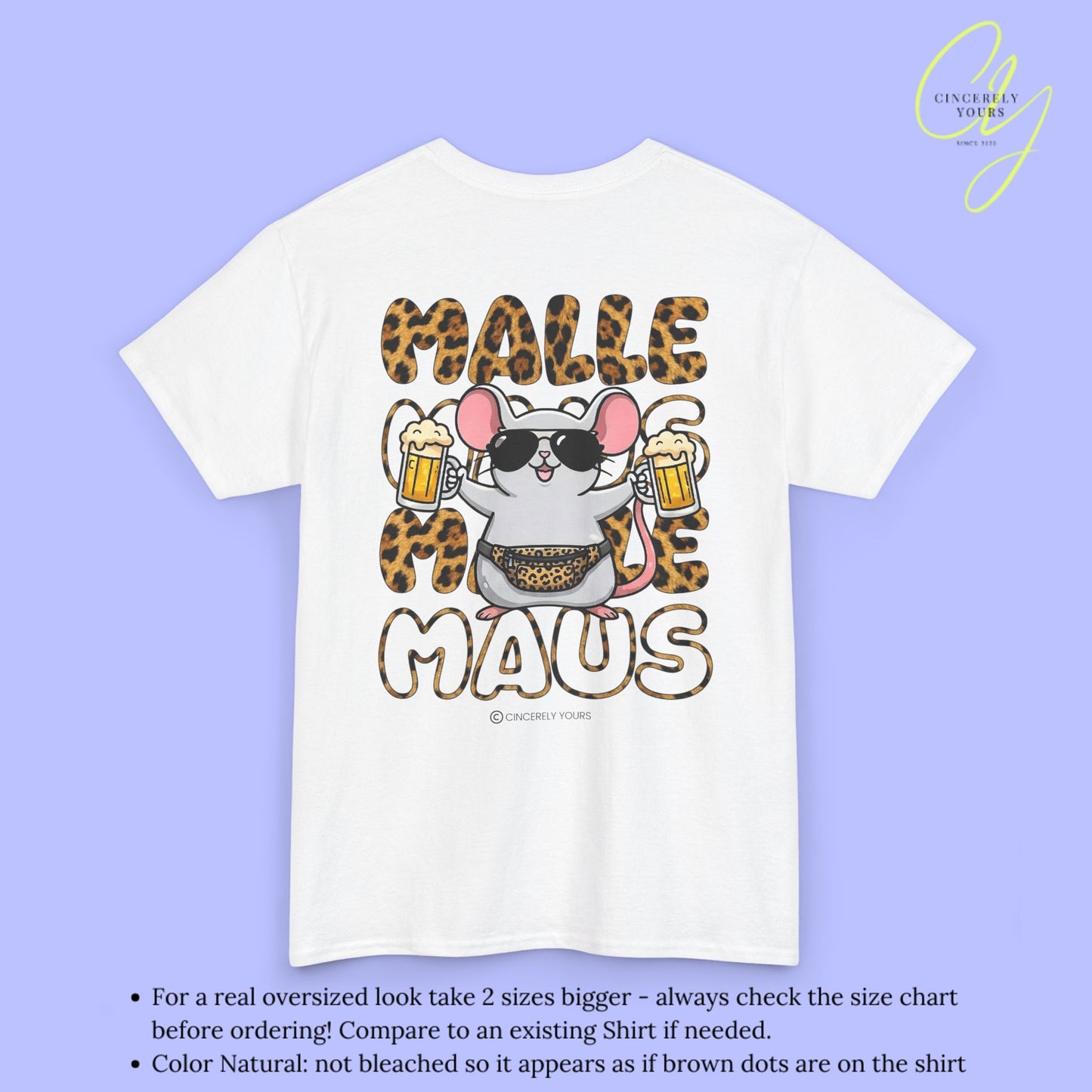 Mallemaus Shirt Malle Maus Leopard —  Leoparden Malle Maus OG Bierkrug (Customizable)