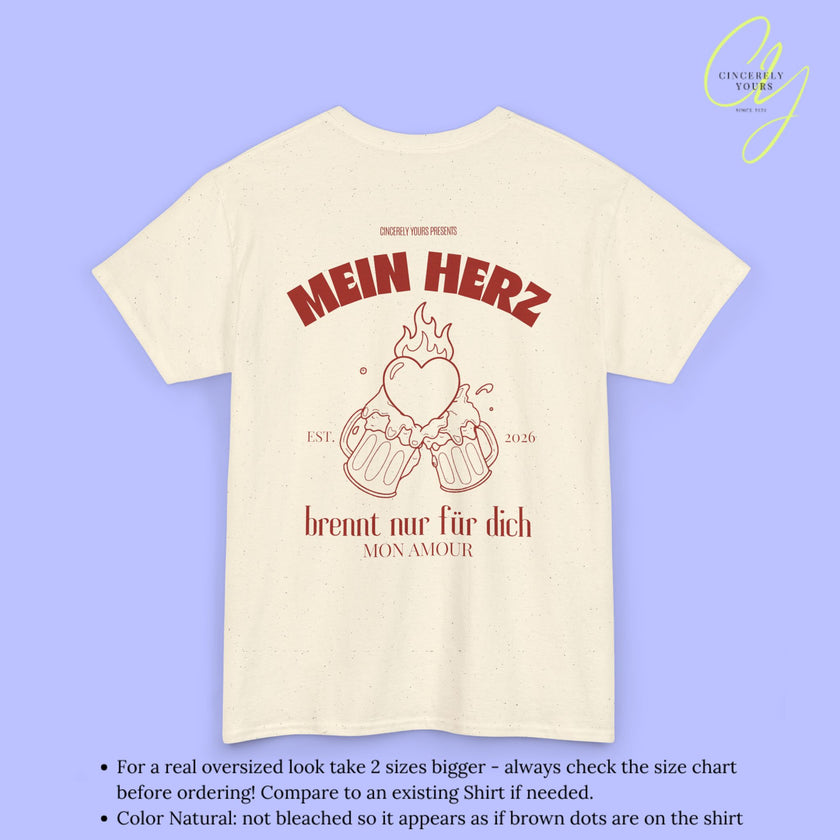 Malle Party Shirt Mon Amour — My Heart Burns Only for You Beer Steins (Customizable)