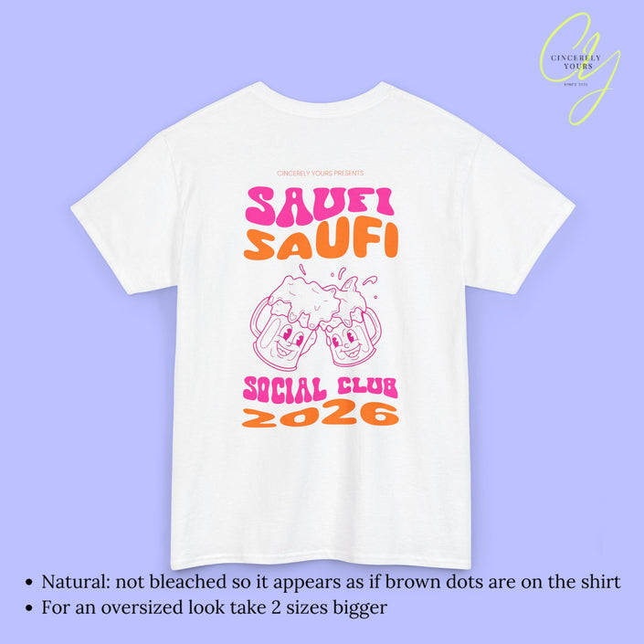 Saufi Saufi Social Club Bierkrug - Malle Shirt Backprint