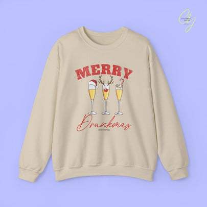 Christmas Sweatshirt | Merry Drunkmas Prosecco