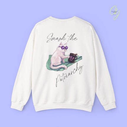 Cat Sweatshirt | Smash The Patriarchy