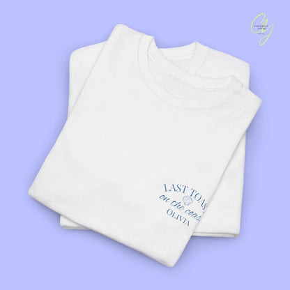 Bachelorette Party Tee — Last Toast on the Coast Crew Shirt (Customizable) Cincerely Yours