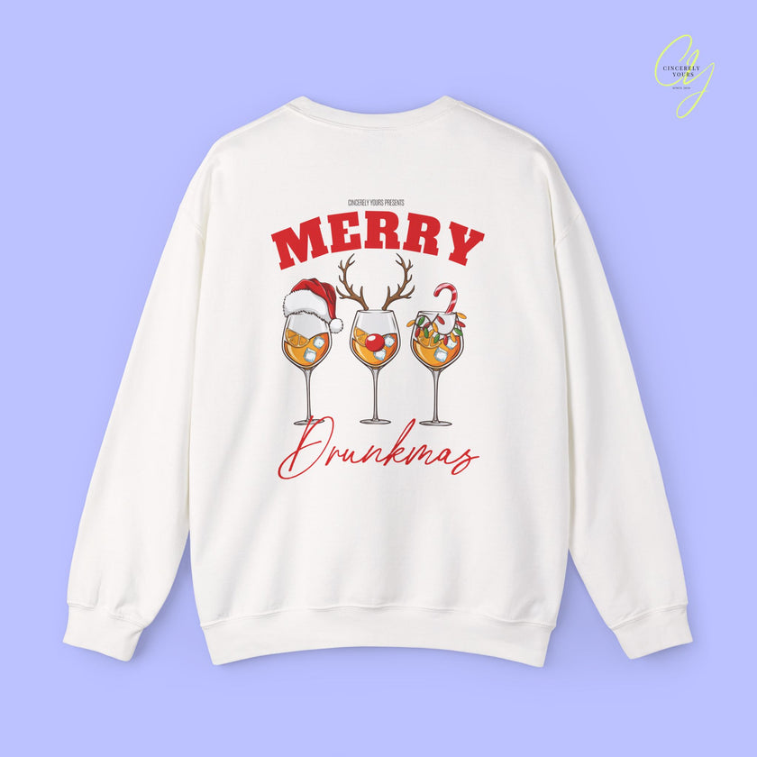 Christmas Sweatshirt | Merry Drunkmas Spritz Cocktail