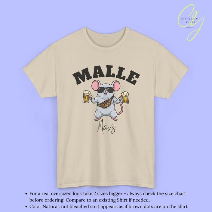 Malle Party Shirt — Malle Muskel Maus Bierkrug Bauchtasche Cincerely Yours
