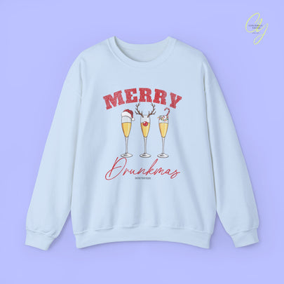 Christmas Sweatshirt | Merry Drunkmas Prosecco
