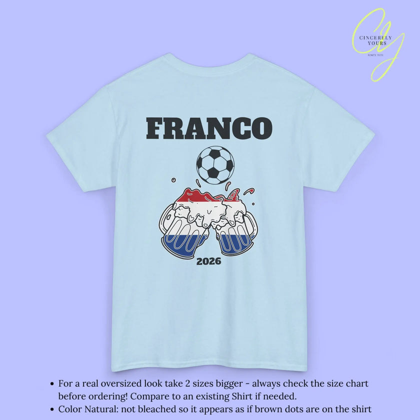 Personaliserter Name Fussball Shirt — Niederlande Flagge Bierkrug (Personalisierbar) Cincerely Yours