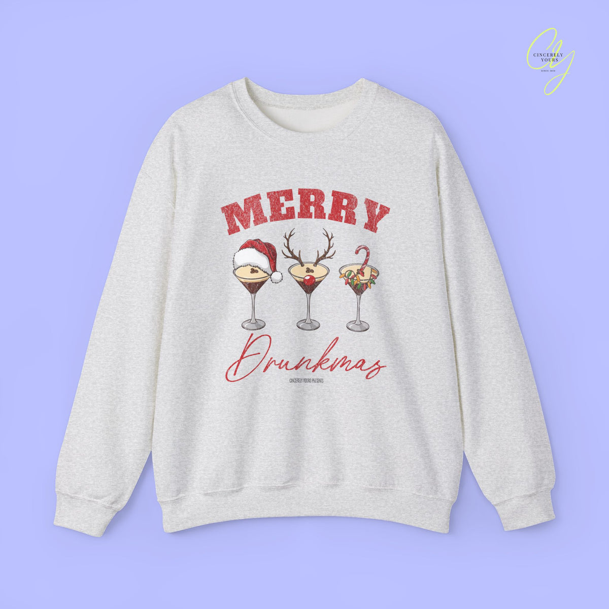 Christmas Sweatshirt | Merry Drunkmas Espresso Martini