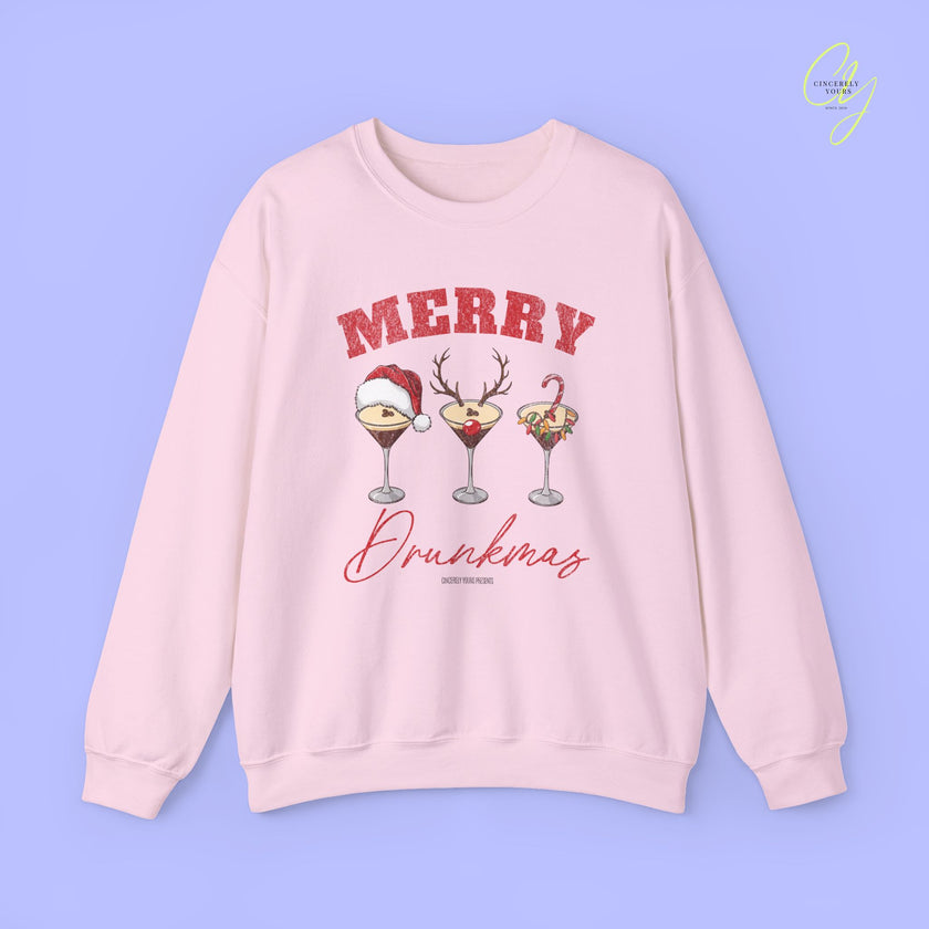 Christmas Sweatshirt | Merry Drunkmas Espresso Martini
