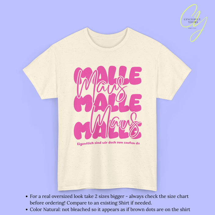 Mallemaus Shirt | Malle Maus Pink bubble font
