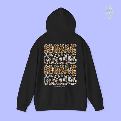 Mallemaus Hoodie Malle Maus Leopard— Malle Sweatshirt Traveloutfit (Personalisierbar)