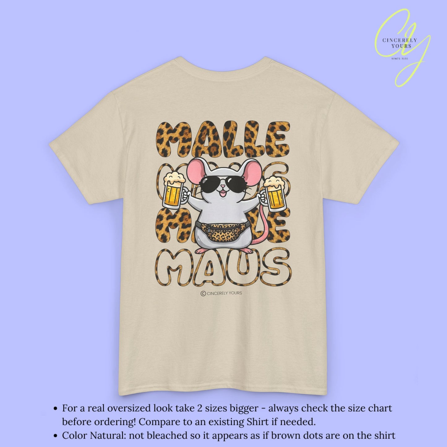 Mallemaus Shirt Malle Maus Leopard —  Leoparden Malle Maus OG Bierkrug (Customizable)