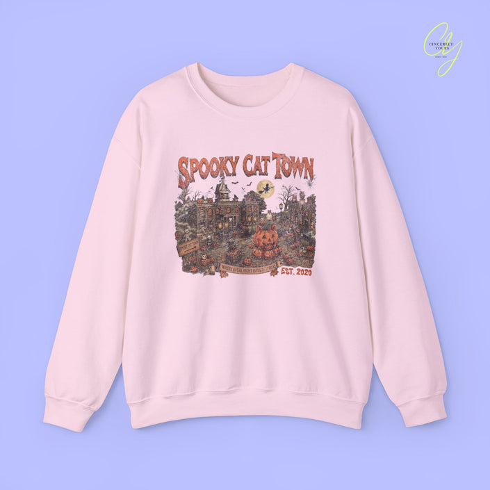 Cat Sweatshirt | Spooky cat town