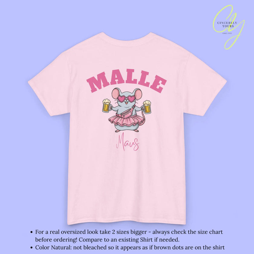 Malle Party Shirt — Malle Maus pinke Bauchtasche Bierkrüge (Customizable) Cincerely Yours