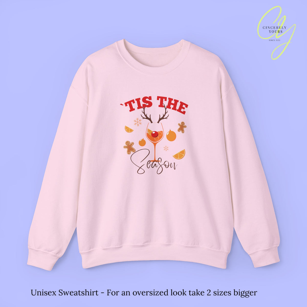 Christmas Sweatshirt | Tis the season Spritz Cocktail