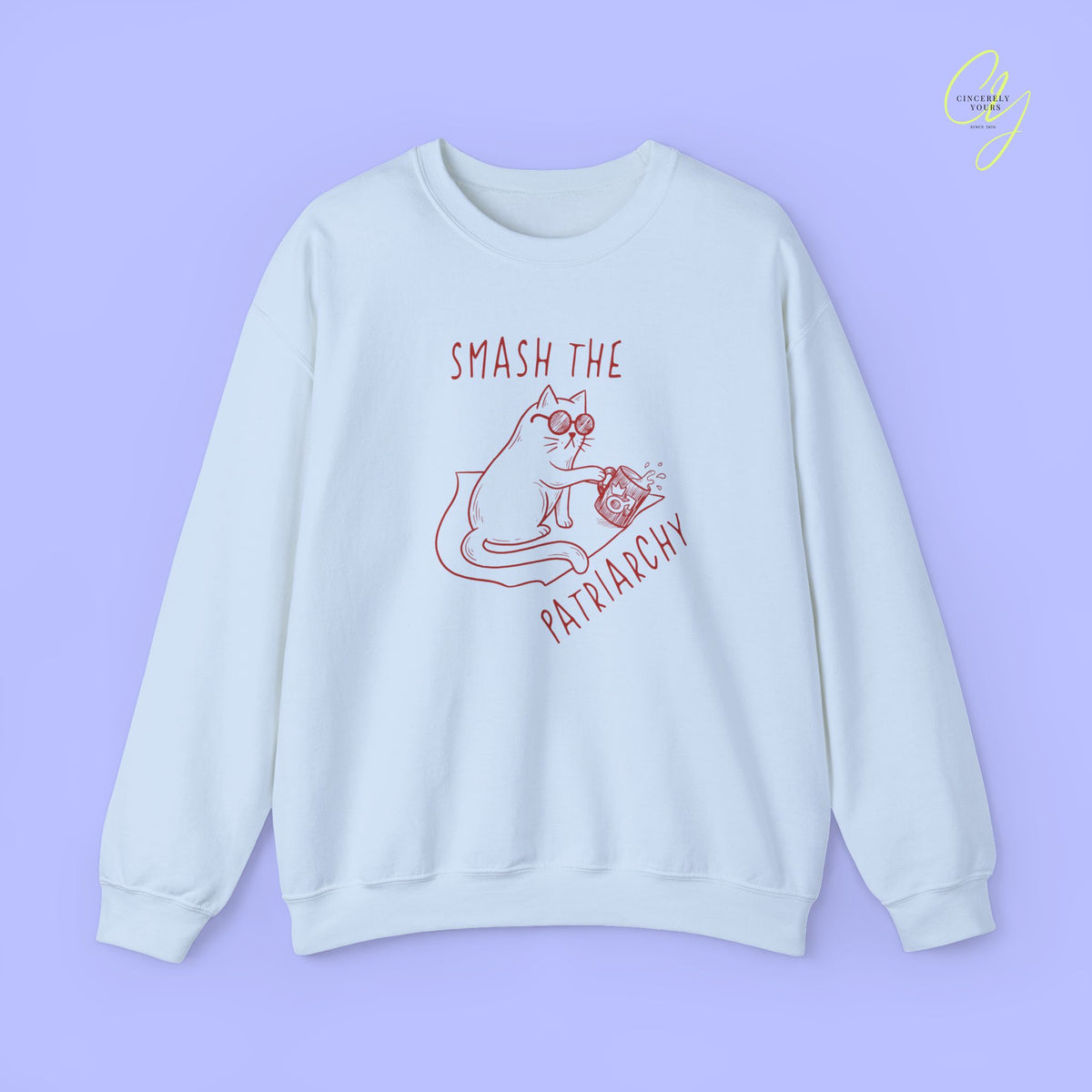 Cat Sweatshirt | Smash The Patriarchy