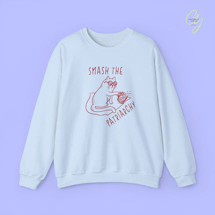 Cat Sweatshirt | Smash The Patriarchy