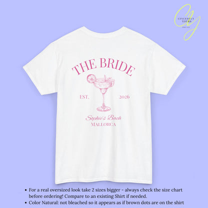 Old Money Bachelorette Shirt — Margarita Hen Party Crew Shirt JGA Backprint only (Customizable)