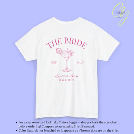Old Money Bachelorette Shirt — Margarita Hen Party Crew Shirt JGA Backprint only (Customizable)