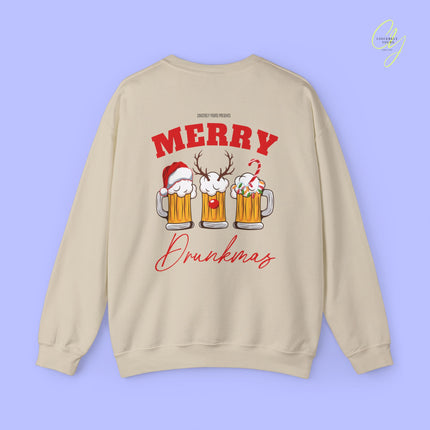 Christmas Sweatshirt | Merry Drunkmas beer mug