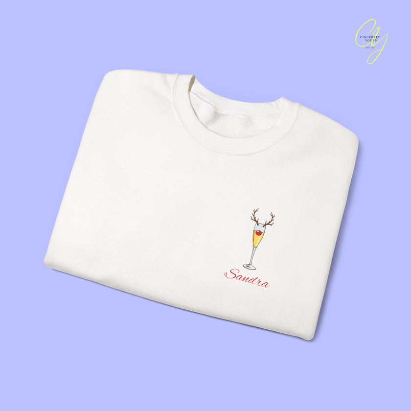 Christmas Sweatshirt | Merry Drunkmas Prosecco