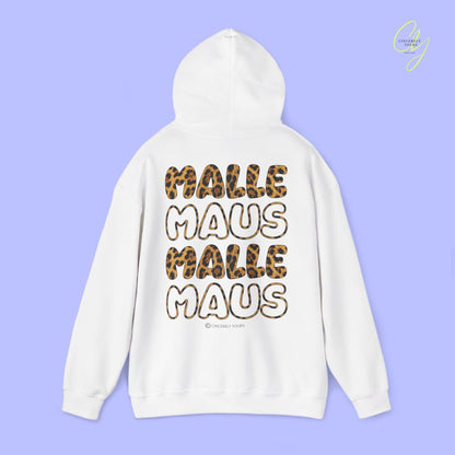 Mallemaus Hoodie Malle Maus Leopard— Malle Sweatshirt Traveloutfit (Personalisierbar)
