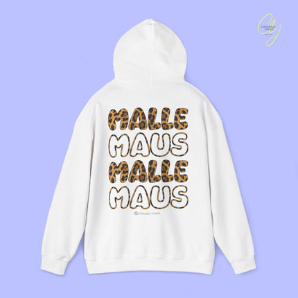 Mallemaus Hoodie Malle Maus Leopard— Malle Sweatshirt Traveloutfit (Personalisierbar)