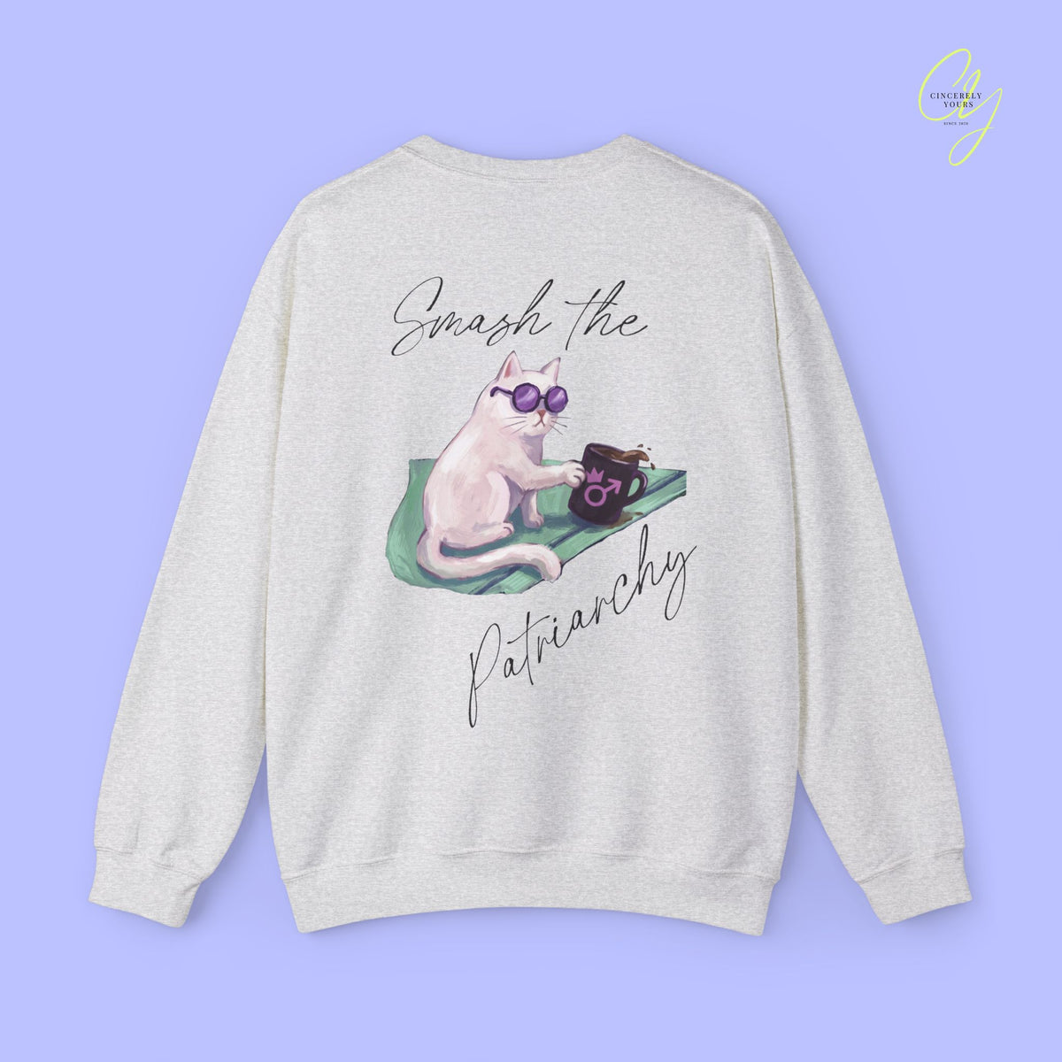 Cat Sweatshirt | Smash The Patriarchy