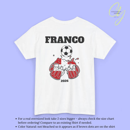 Personaliserter Name Fussball Shirt — Schweiz Flagge Bierkrug (Personalisierbar)