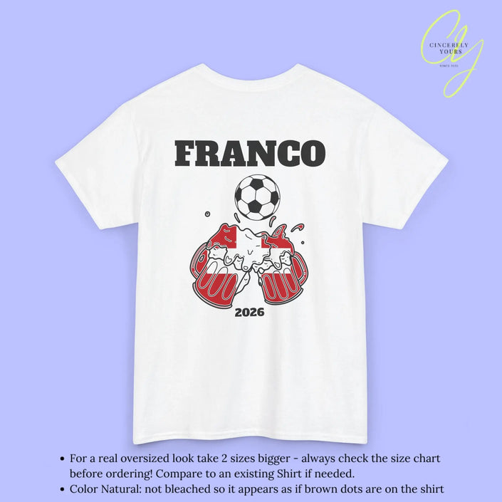 Personaliserter Name Fussball Shirt — Schweiz Flagge Bierkrug (Personalisierbar) Cincerely Yours