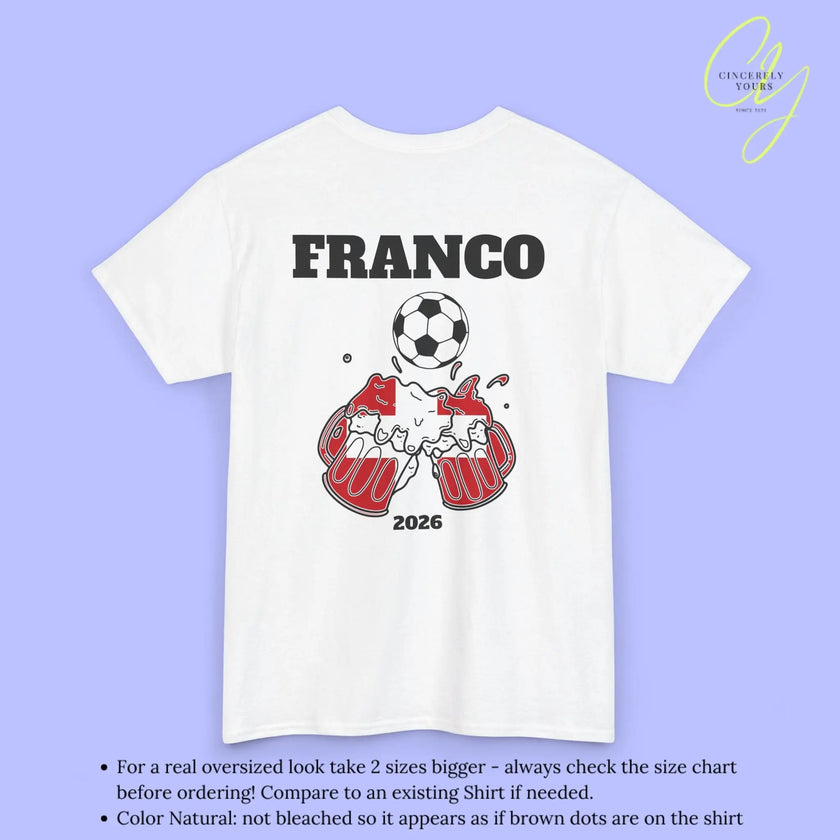 Personaliserter Name Fussball Shirt — Schweiz Flagge Bierkrug (Personalisierbar) Cincerely Yours