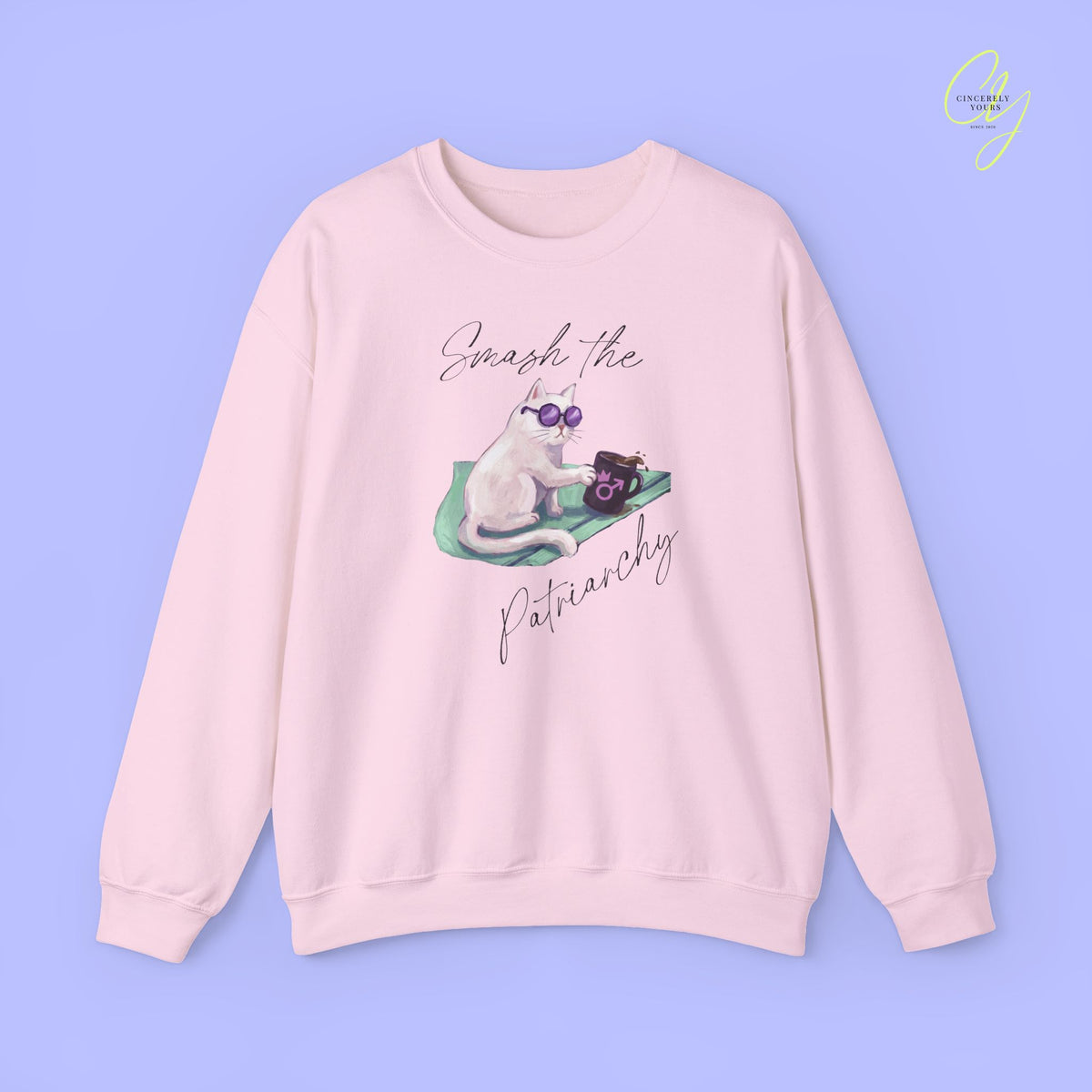 Cat Sweatshirt | Smash The Patriarchy
