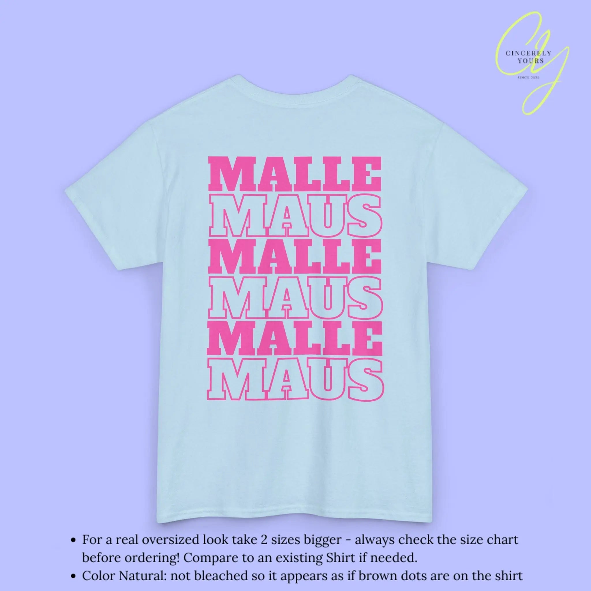 Mallemaus Shirt Malle - Malle Maus Backprint (Customizable)