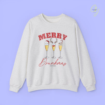 Christmas Sweatshirt | Merry Drunkmas Prosecco