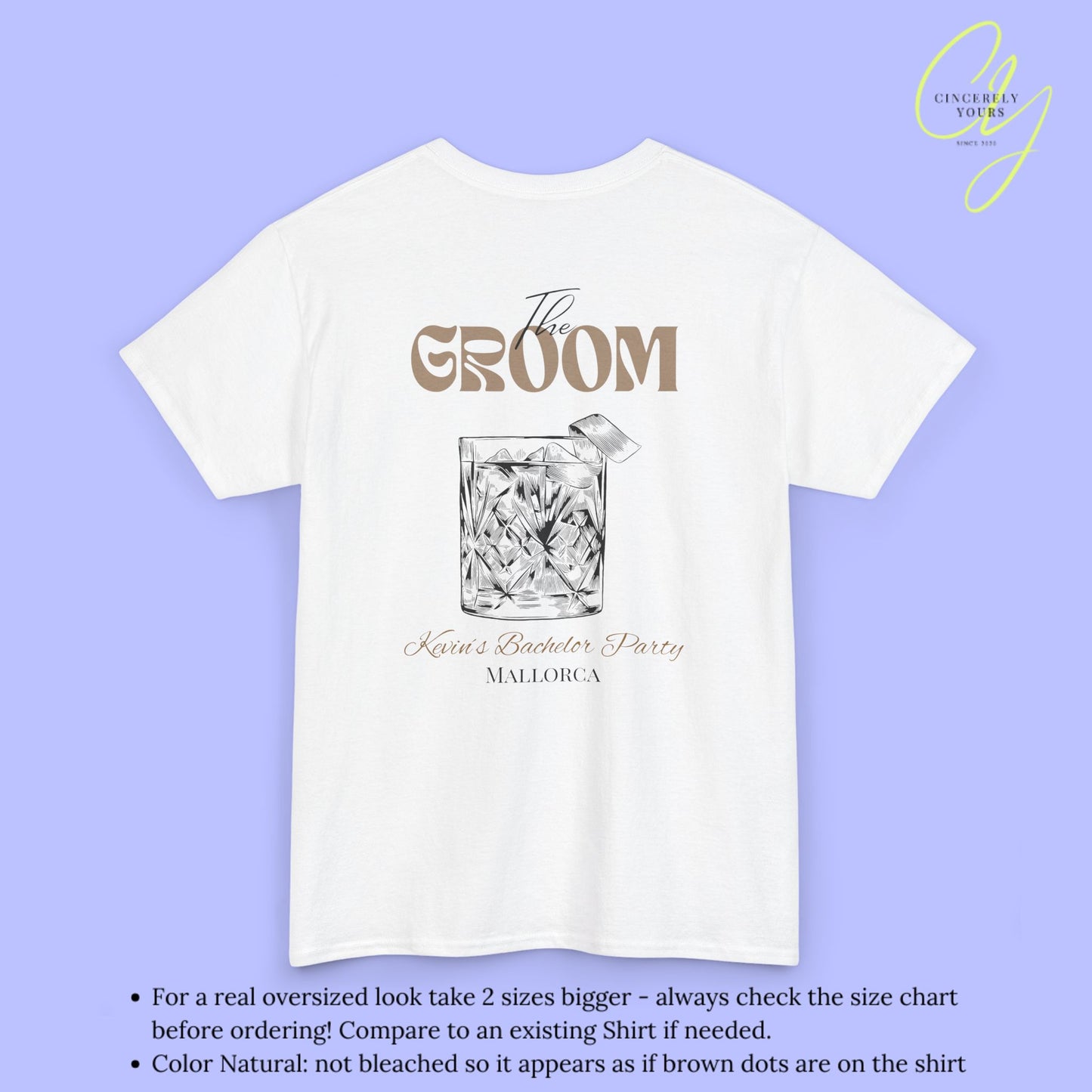 Bachelor Shirt JGA — Old fashioned Cocktail Old money (Customizable)